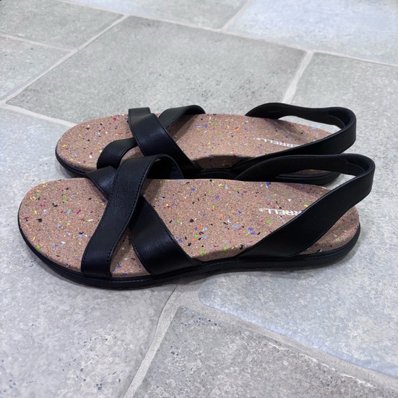 Teva Shoes - NWOT Merrell Napa Valley Sling Leather Sandals Dark Malbec Women’s 10 Black